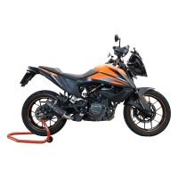Escape compatible con Ktm Adventure 250 2020-2024, Furore Nero, Escape racing, silenciador con tubo de conexion y dbkiller, articulo sin homologacion 