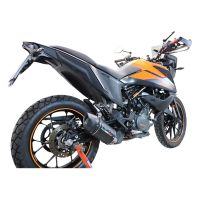 Escape compatible con Ktm Adventure 250 2020-2024, Furore Nero, Escape racing, silenciador con tubo de conexion y dbkiller, articulo sin homologacion 