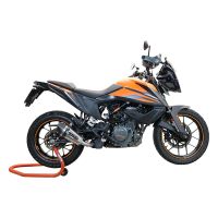 Escape compatible con Ktm Adventure 390 2021-2024, GP Evo4 Titanium, Escape legal, homologado, silenciador con db killer desmontable y tubo de conexión específico 