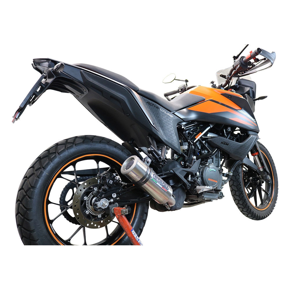 Escape compatible con Ktm Adventure 250 2020-2024, M3 Inox , Escape legal, homologado, silenciador con db killer desmontable y tubo de conexión específico 