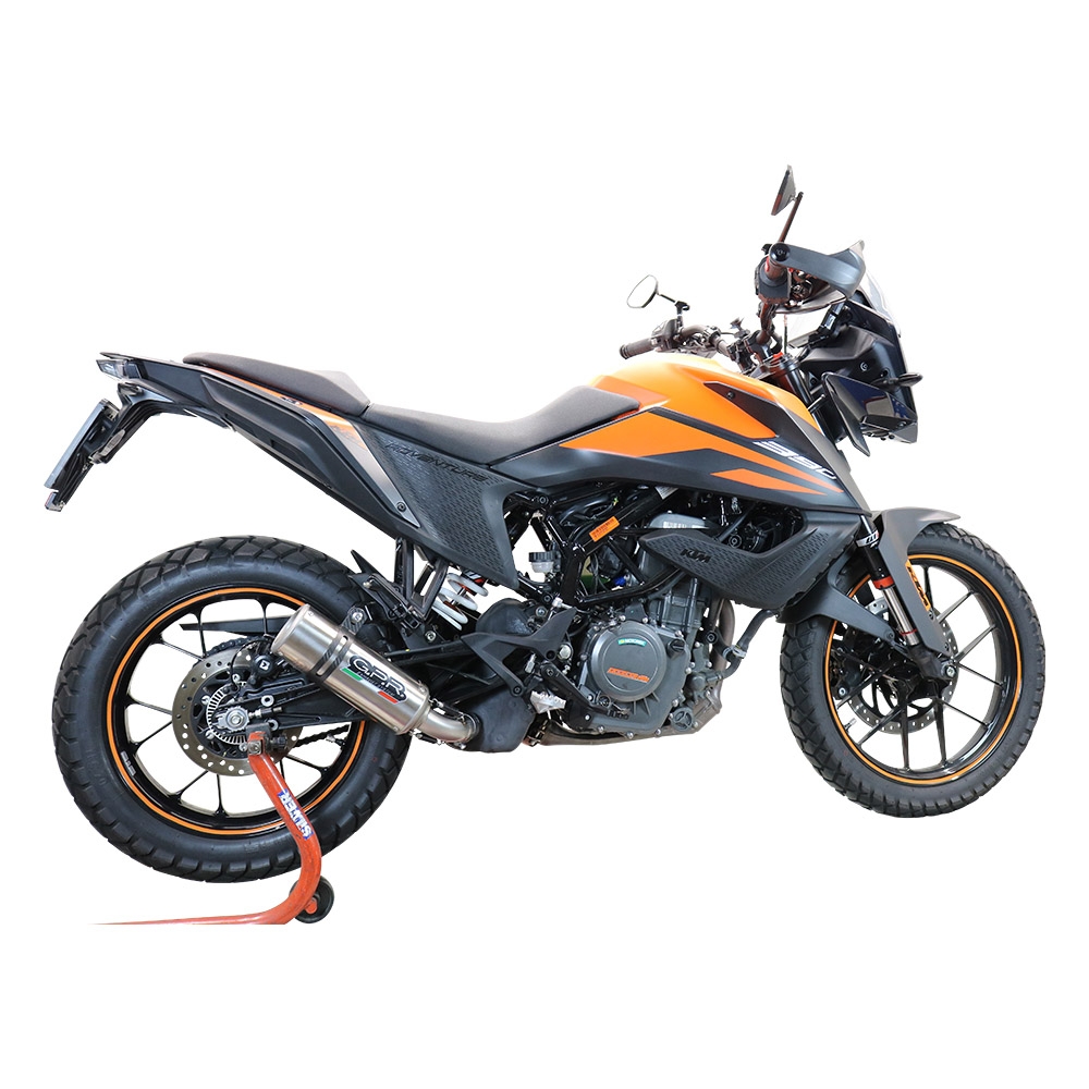 Escape compatible con Ktm Adventure 250 2020-2024, M3 Inox , Escape legal, homologado, silenciador con db killer desmontable y tubo de conexión específico 