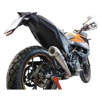Escape compatible con Ktm Adventure 390 2021-2024, Powercone Evo, Escape legal, homologado, silenciador con db killer desmontable y tubo de conexión específico 