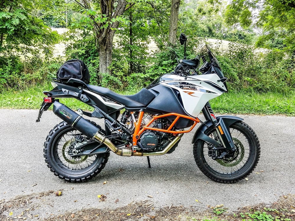 Escape compatible con Ktm Lc 8 Adventure 1090 2017-2020, Furore Nero, Escape racing, silenciador con tubo de conexion, articulo sin homologacion 