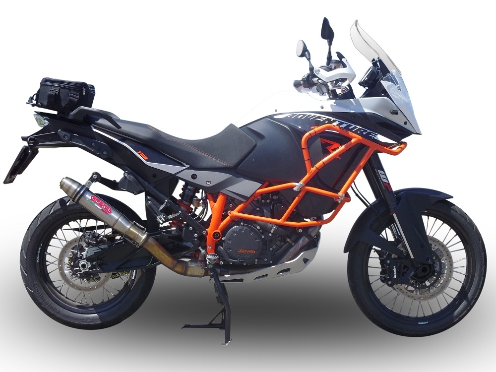 Escape compatible con Ktm Lc 8 Adventure 1190 2013-2016, Deeptone Inox, Escape legal, homologado, silenciador con db killer desmontable y tubo de conexión específico 