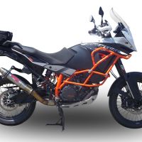 Escape compatible con Ktm Lc 8 Adventure 1190 2013-2016, Deeptone Inox, Escape legal, homologado, silenciador con db killer desmontable y tubo de conexión específico 