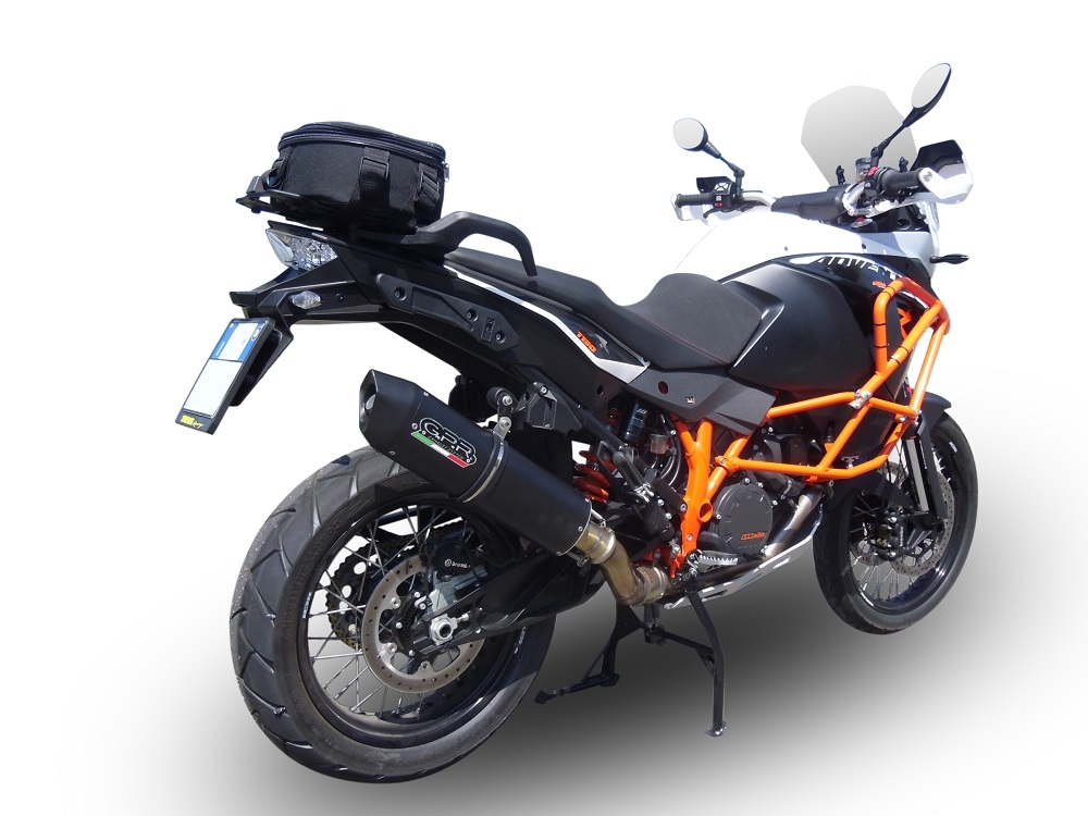Escape compatible con Ktm Lc 8 Adventure 1190 2013-2016, Furore Nero, Escape legal, homologado, silenciador con db killer desmontable y tubo de conexión específico 
