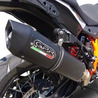 Escape compatible con Ktm Lc 8 Adventure 1190 2013-2016, Furore Nero, Escape legal, homologado, silenciador con db killer desmontable y tubo de conexión específico 