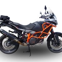 Escape compatible con Ktm Lc 8 Adventure 1190 2013-2016, Furore Nero, Escape legal, homologado, silenciador con db killer desmontable y tubo de conexión específico 