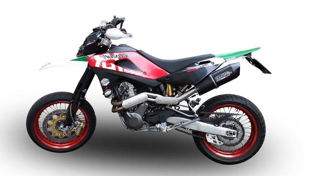 Escape compatible con Husqvarna TE 610 E - SM 610 2007-2009, Furore Poppy, Escape semi-completo homologado con db killer extraible 