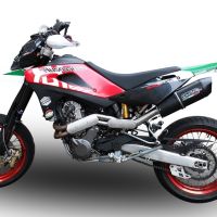 Escape compatible con Husqvarna TE 610 E - SM 610 2007-2009, Furore Poppy, Escape semi-completo homologado con db killer extraible 