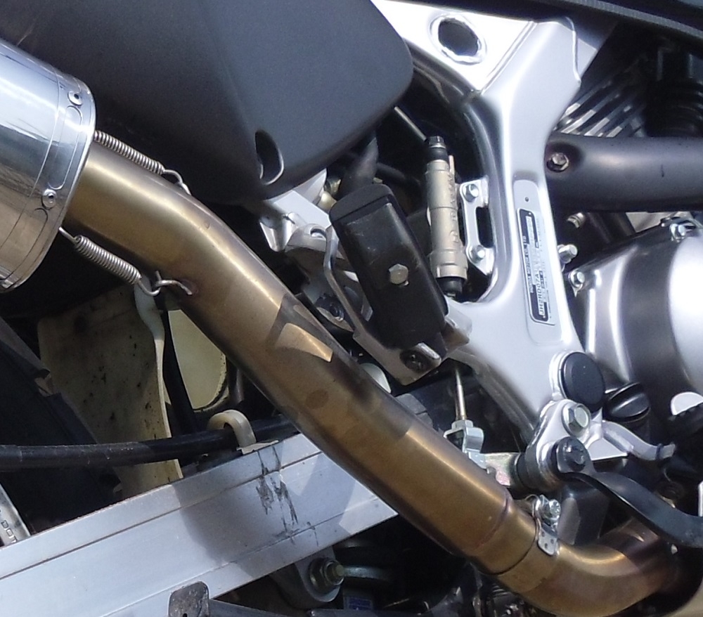 Escape compatible con Honda Africa Twin XRV 750 RD07 1993-2003, Satinox , Escape legal, homologado, silenciador con db killer desmontable y tubo de conexión específico 