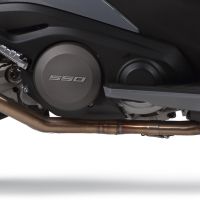 Escape compatible con Kymco Ak 550 2017-2020, M3 Titanium Natural, Escape completo homologado y legal,con catalizador incluido db killer extraíble 