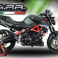 Escape compatible con Aprilia Shiver 900 2017-2020, GP Evo4 Poppy, Par de terminales de escape homologados, con db killer extraíbles y tubos de conexión específicos 