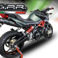 Escape compatible con Aprilia Shiver 900 2017-2020, GP Evo4 Poppy, Par de terminales de escape homologados, con db killer extraíbles y tubos de conexión específicos 