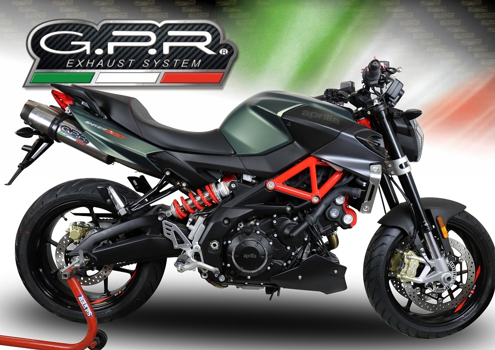 Escape compatible con Aprilia Shiver 750 Gt 2007-2016, Gpe Ann. titanium, Doble escape racing, con tubos de conexión, artículo sin homologación 