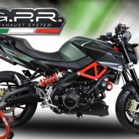 Escape compatible con Aprilia Shiver 750 Gt 2007-2016, Gpe Ann. titanium, Doble escape racing, con tubos de conexión, artículo sin homologación 