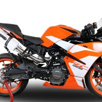 Escape compatible con Ktm Rc 125 2017-2020, Albus Evo4, Escape homologado, legal, con db killer extraíble, tubo de conexión y catalizador 