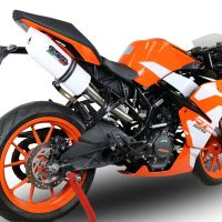 Escape compatible con Ktm Rc 125 2017-2020, Albus Evo4, Escape homologado, legal, con db killer extraíble, tubo de conexión y catalizador 