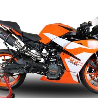 Escape compatible con Ktm Rc 125 2017-2020, Furore Evo4 Nero, Escape legal, homologado, silenciador con catalizador, db killer desmontable y tubo de conexión específico 