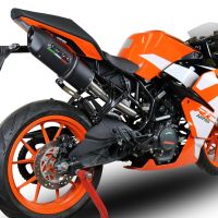 Escape compatible con Ktm Rc 125 2017-2020, Furore Evo4 Nero, Escape legal, homologado, silenciador con catalizador, db killer desmontable y tubo de conexión específico 