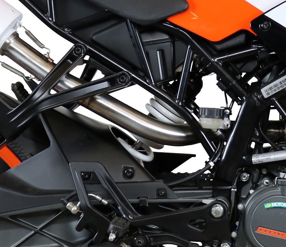 Escape compatible con Ktm Rc 125 2017-2020, Furore Evo4 Nero, Escape legal, homologado, silenciador con catalizador, db killer desmontable y tubo de conexión específico 