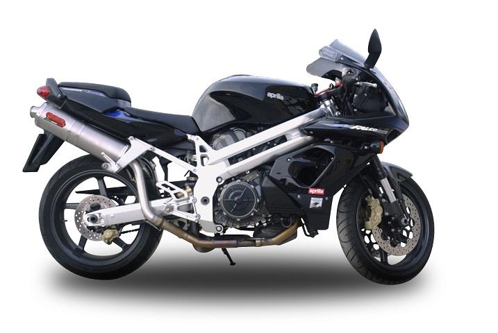 Escape compatible con Aprilia Sl -Falco 1000 2000-2004, Trioval, Par de terminales de escape homologados, con db killer extraíbles y tubos de conexión específicos 