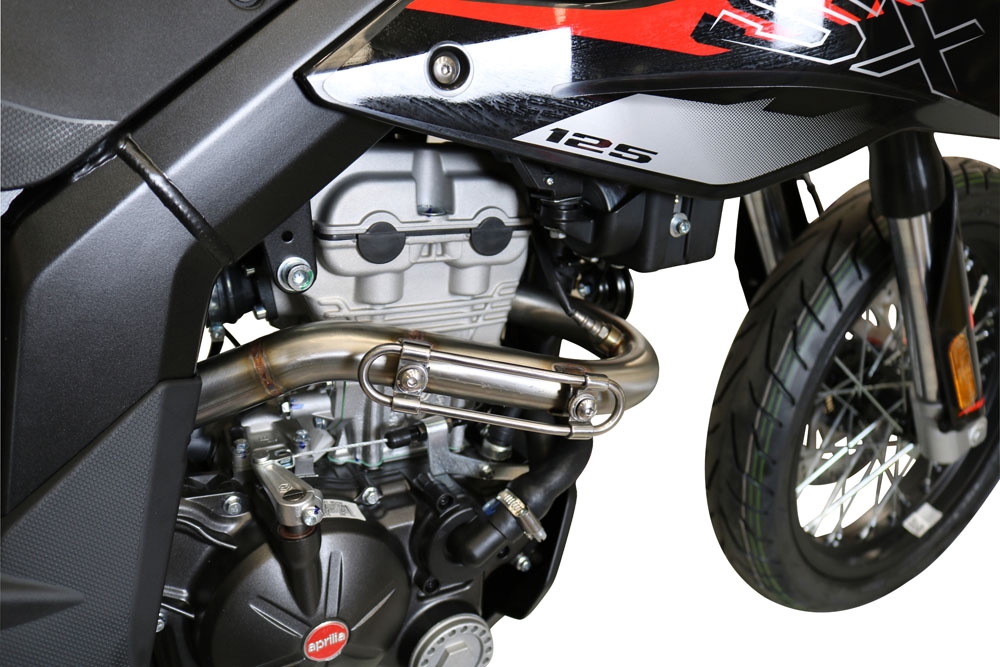 Escape compatible con Aprilia Rx 125 2018-2020, Decatalizzatore, Tubo supresor de catalizador 