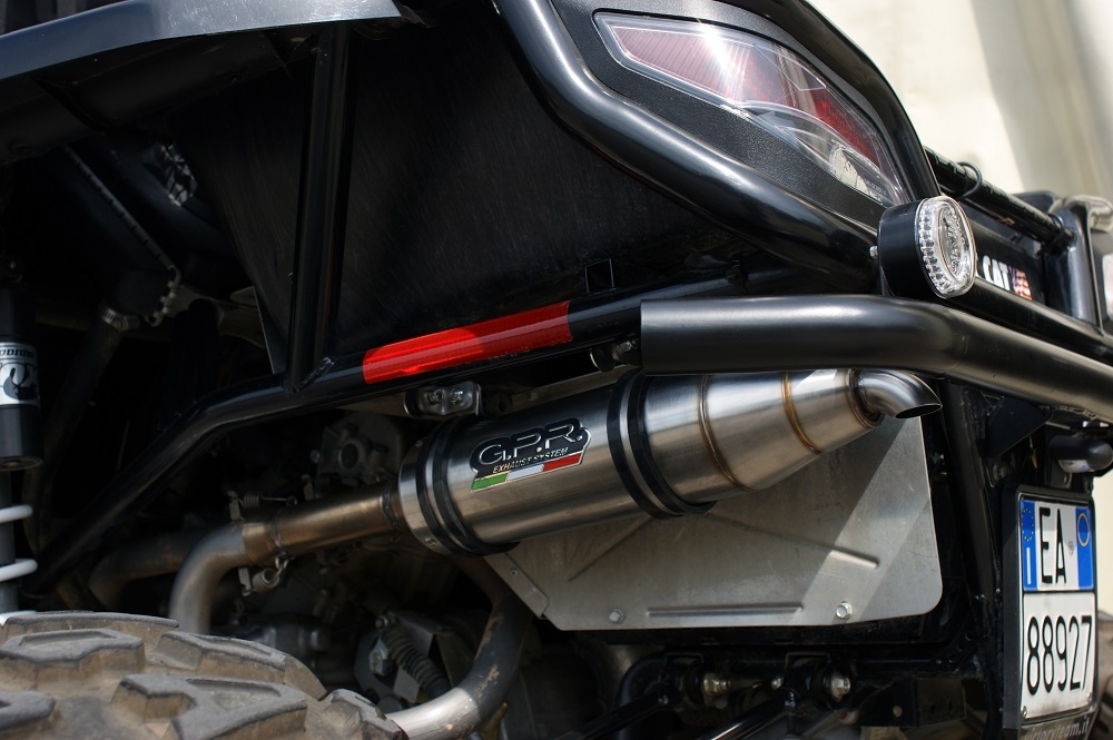 Escape compatible con Artic Cat Wild Cat 1000 2012-2014, Deeptone Atv, Escape legal, homologado, silenciador con db killer desmontable y tubo de conexión específico 