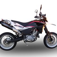 Escape compatible con Husqvarna TE 630 E - SMS 630 - Smr 630 2010-2014, Gpe Ann. Poppy, Par de terminales de escape homologados, con db killer extraíble, catalizadores y tubo de conexión específico 