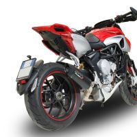 Escape compatible con Mv Agusta Rivale - Stradale 800 2014-2016, Furore Nero, Escape legal, homologado, silenciador con db killer desmontable y tubo de conexión específico 