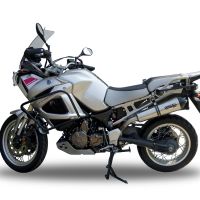Escape compatible con Yamaha Xt 1200 Z Supertenere 2017-2020, GP Evo4 Titanium, Escape legal, homologado, silenciador con db killer desmontable y tubo de conexión específico 