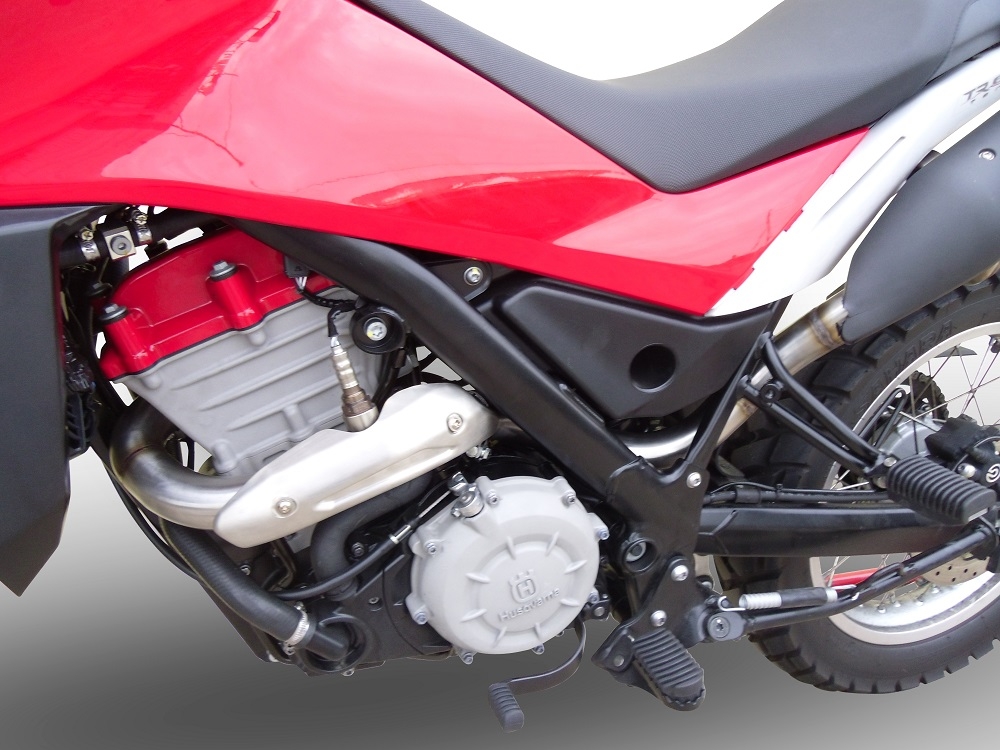 Escape compatible con Husqvarna TERRA - STRADA TR 650 2013-2015, Albus Ceramic, Escape completo homologado y legal,con catalizador incluido db killer extraíble 