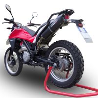 Escape compatible con Husqvarna TERRA - STRADA TR 650 2013-2015, Furore Nero, Escape completo homologado y legal,con catalizador incluido db killer extraíble 