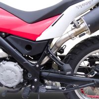 Escape compatible con Husqvarna TERRA - STRADA TR 650 2013-2015, Furore Nero, Escape completo homologado y legal,con catalizador incluido db killer extraíble 