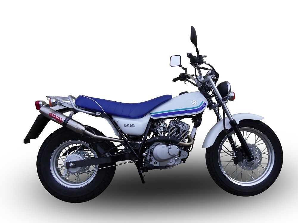 Escape compatible con Suzuki Rv 125 Van Van 2003-2017, Deeptone Inox, Escape racing, silenciador con tubo de conexion, articulo sin homologacion 