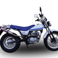 Escape compatible con Suzuki Rv 125 Van Van 2003-2017, Deeptone Inox, Escape racing, silenciador con tubo de conexion, articulo sin homologacion 