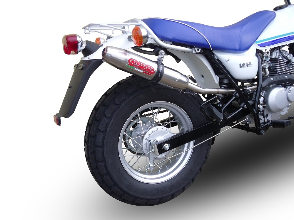 Escape compatible con Suzuki Rv 125 Van Van 2003-2017, Deeptone Inox, Escape racing, silenciador con tubo de conexion, articulo sin homologacion 