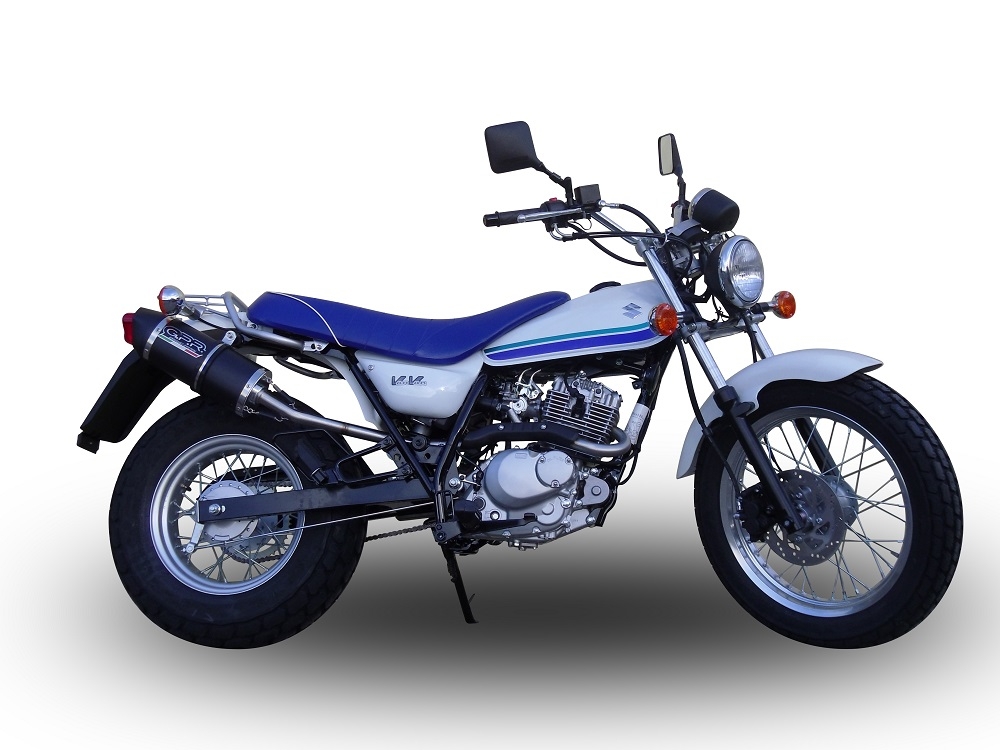 Escape compatible con Suzuki Rv 125 Van Van 2003-2017, Furore Nero, Escape homologado, legal, con db killer extraíble, tubo de conexión y catalizador 