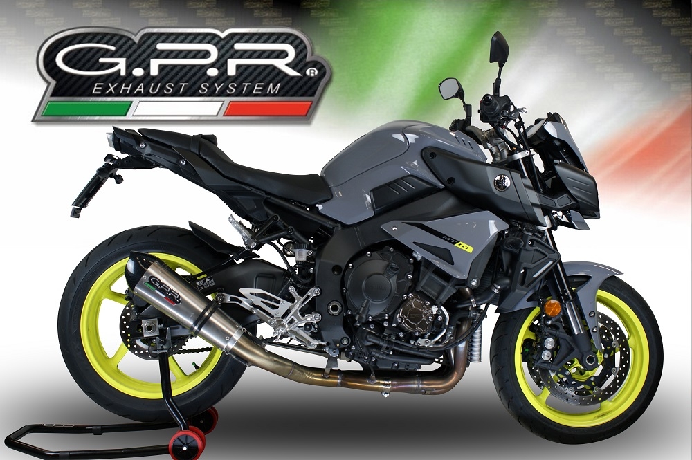 Escape compatible con Yamaha Mt-10 2016-2024, GP Evo4 Titanium, Escape semi-completo homologado, con db killer extraible y catalizador 