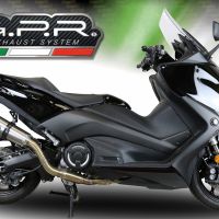 GPR escape compatible con  Yamaha T-Max 530 2017-2021, New Grand Prix Evo Titanium, Escape completo homologado y legal,con catalizador incluido db killer extraíble 