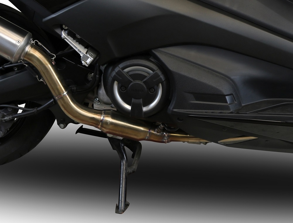 Escape compatible con Yamaha T-Max 530 2017-2021, GP Evo4 Poppy, Escape completo homologado y legal,con catalizador incluido db killer extraíble 