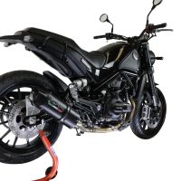 Escape compatible con Benelli Leoncino 500 Trail 2017-2024, Furore Evo4 Nero, Escape semi-completo homologado, con db killer extraible y catalizador 