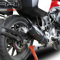 Escape compatible con Benelli Trk 502 2017-2020, Furore Evo4 Nero, Escape homologado, legal, con db killer extraíble, tubo de conexión y catalizador 