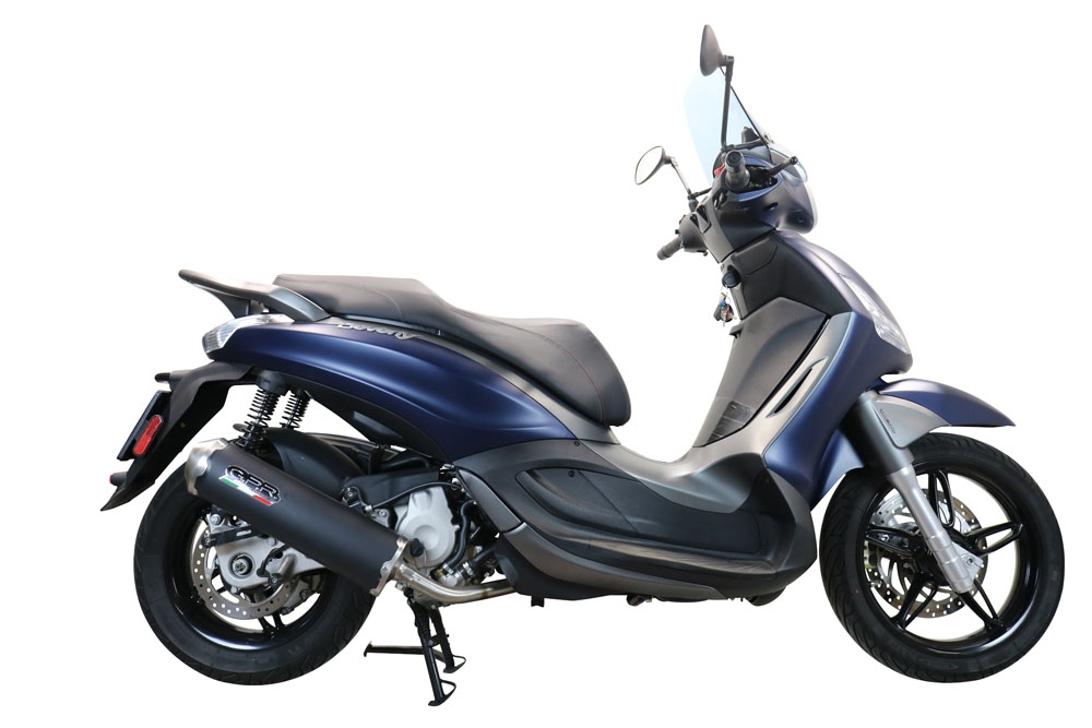 Escape compatible con Piaggio Beverly 350 2016-2020, Evo4 Road, Escape completo homologado y legal,con catalizador incluido db killer extraíble 