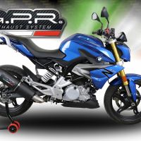 Escape compatible con Bmw G 310 R 2017-2021, Furore Evo4 Poppy, Escape completo homologado y legal,con catalizador incluido db killer extraíble 