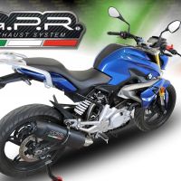 Escape compatible con Bmw G 310 R 2022-2024, Furore Evo4 Nero, Escape completo homologado y legal,con catalizador incluido db killer extraíble 