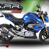 Escape compatible con Bmw G 310 R 2022-2024, GP Evo4 Titanium, Escape completo homologado y legal,con catalizador incluido db killer extraíble 