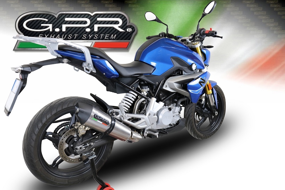 Escape compatible con Bmw G 310 R 2022-2024, GP Evo4 Titanium, Escape completo homologado y legal,con catalizador incluido db killer extraíble 