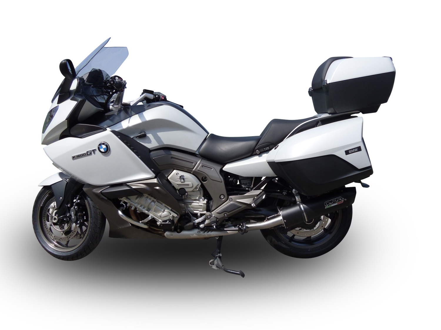 Escape compatible con Bmw K 1600 Gt 2010-2016, Furore Poppy, Par de terminales de escape homologados, con db killer extraíbles y tubos de conexión específicos 