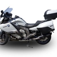 Escape compatible con Bmw K 1600 Gt 2010-2016, Furore Poppy, Par de terminales de escape homologados, con db killer extraíbles y tubos de conexión específicos 